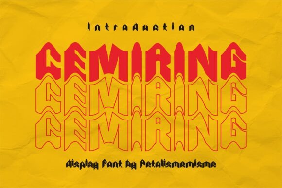 Cemiring: The Wave-Inspired Font for Dynamic Design