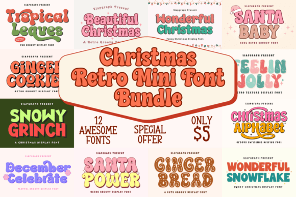 Christmas Retro Mini Bundle: Vintage Font Magic