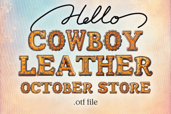 Cowboy Leather Alphabet: A Bold Typeface for Western Branding