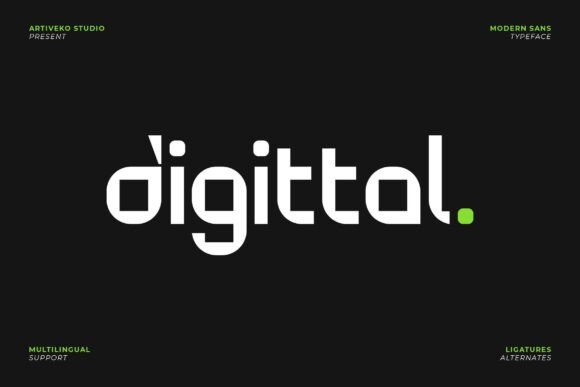 Digittal: The Futuristic Font for Modern Digital Branding