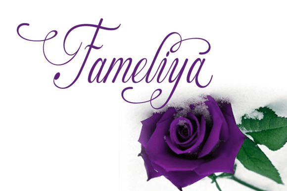 Discover Fameliya: A Script Font for Elegant Design