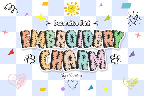 Embroiderycharm Regular: A Playful Font for Creative Projects