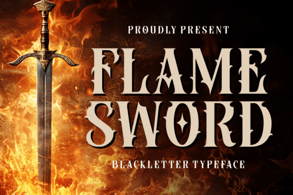 Flame Sword: Igniting Your Design with Fiery Typography