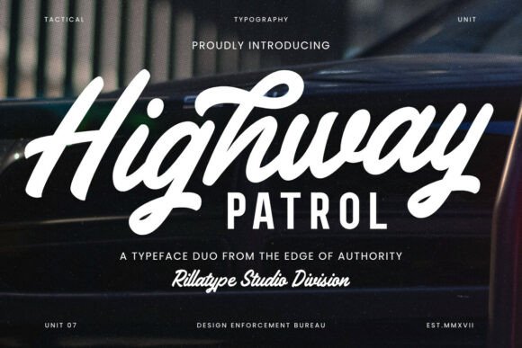 Highway Patrol: Commanding Typography for Bold Branding