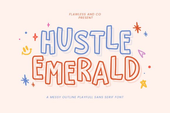 Hustled Emerald: A Playful Font for Creative Branding