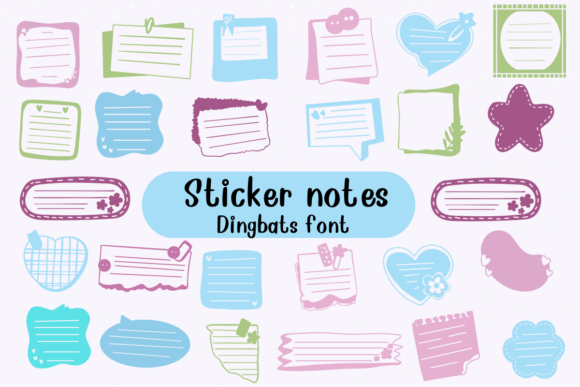 Sticker Notes: A Playful Typographic Asset