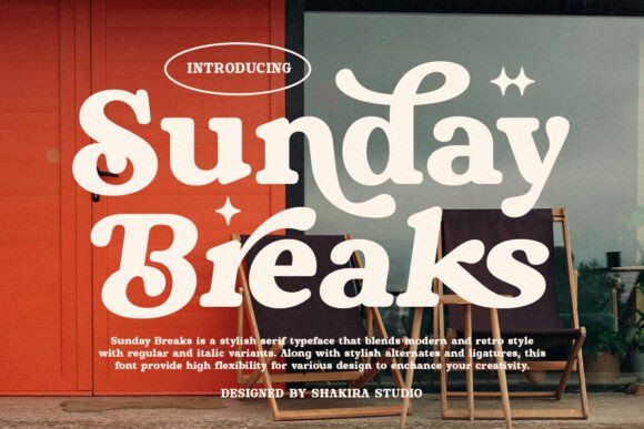 Sunday Breaks: Modern Retro Serif for Nostalgic Branding