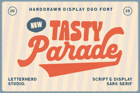 Tasty Parade Duo: A Vibrant Font for Bold Branding