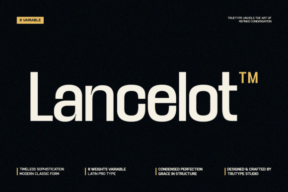TRT Lancelot: A Modern Condensed Typeface with Impact