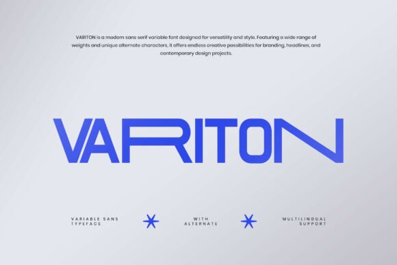 Variton: A Modern Sans Serif for Clarity and Impact