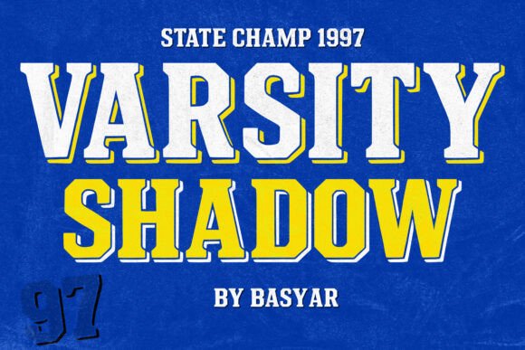 Varsity Shadow: Commanding Typography for Athletic Branding
